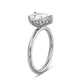 1.50 Carat Pear Diamond Minimalist Ring with Diamond Sub-Halo