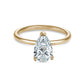 1.50 Carat Pear Diamond Minimalist Ring with Diamond Sub-Halo
