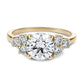 Bague Diamant Rond Central de 1,55 Carat et 6 Diamants d'Accent