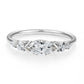 Bague en Or 14K avec Diamant Marquise horizontal et Diamants Ronds