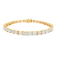 Lab Grown Diamond  Baguette Tennis Bracelet  9.30 ct de diamants et or jaune 14 carats