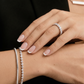 Bracelet Tennis Bezel en Or Blanc 14K et Diamants de Laboratoire (3.07 ct total)