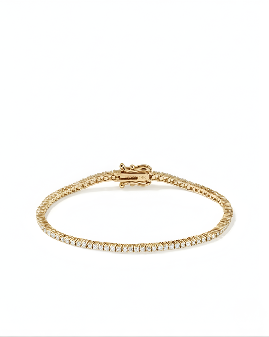 Lab Grown Diamond Tennis Bracelet 2.45 ct de diamants et or 14 carats