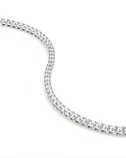 Lab Grown Diamond Tennis Bracelet  4.2 ct de diamants et or blanc 14 carats