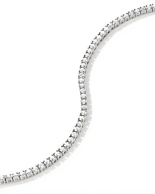 Tennis Collier en Or 14K – Diamants Lab Grown, 6.2 ct, 2mm
