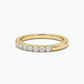 14k Gold Ring with 2 Carat Emerald Diamond – Triple Row Pave &amp; Brilliant Under Halo