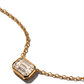 Collier VIKO Bezel avec Diamant de Laboratoire Taille Émeraude en Or 14K