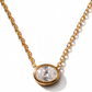 Collier VIKO Bezel avec Diamant de Laboratoire Taille Ovale en Or 14K