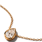 Collier VIKO Bezel avec Diamant de Laboratoire Taille Poire en Or 14K