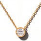 Collier VIKO Bezel avec Diamant de Laboratoire Taille Ronde en Or 14K