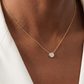 Collier VIKO Bezel avec Diamant de Laboratoire Taille Ronde en Or 14K