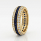 0.43 carat semi-eternity ring in 14k gold and lab-grown diamonds