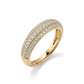 0.43 carat semi-eternity ring in 14k gold and lab-grown diamonds