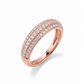 0.43 carat semi-eternity ring in 14k gold and lab-grown diamonds