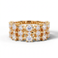 14k Gold Semi-Eternity Wedding Band with Lab-Grown Diamonds Total 1.00 Ct