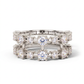 Bague Éternité Double Rangée 1,38 ct en Or 14K avec Diamants de Laboratoire VS/F