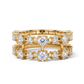 Bague Éternité Double Rangée 1,38 ct en Or 14K avec Diamants de Laboratoire VS/F