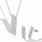 Ensemble de joaillerie en or blanc 14K avec diamants de laboratoire – 6,48 ct VS EF