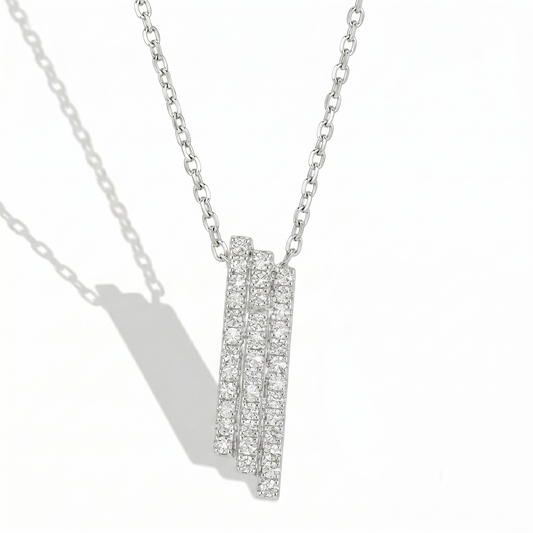 Ensemble de joaillerie en or blanc 14K avec diamants de laboratoire – 6,48 ct VS EF