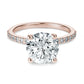 Classic Ring with 3.00 Ct Round Center Diamond and Diamond Pave