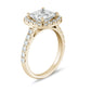 2.00 Carat Princess Cut Diamond and Diamond Halo Ring