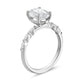 Bague avec Diamant Ovale de 2.00 Ct et Marquises