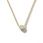 Collier en or jaune ou blanc 14k avec diamant de 0.05ct