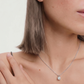 Collier en Platine avec Chaîne 16" – Diamant Central 1.50 ct