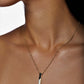 Collier à pendentif barre 3D personnalisable en or 14k avec chaine