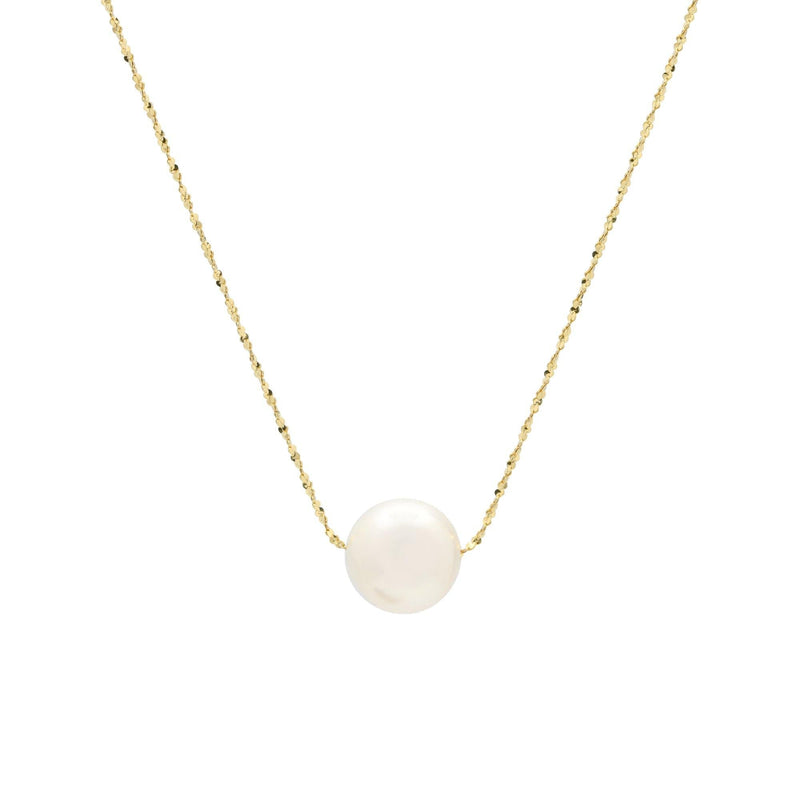 PERLA | Collier en or 14 k et perle naturelle, perle blanche