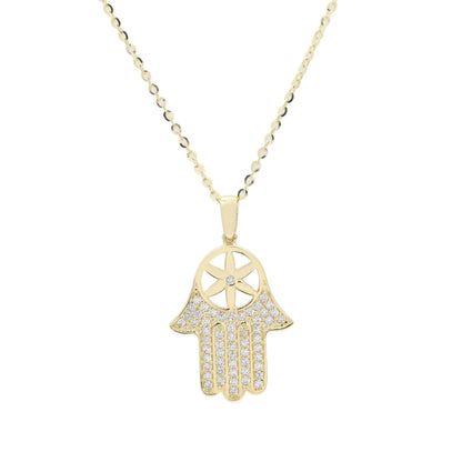 Copie de Collier Khomssa  | main de Fatima en or 10 carats | Fleur - Bijouterie Viko