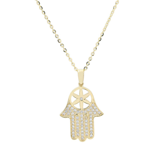 Copie de Collier Khomssa  | main de Fatima en or 10 carats | Fleur - Bijouterie Viko