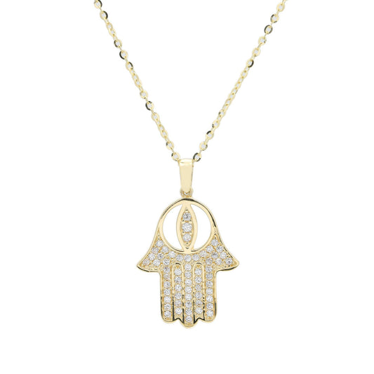 Copie de Copie de Collier Khomssa  | main de Fatima en or 10 carats | Marquise - Bijouterie Viko