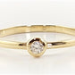 Bague minimaliste en or 14k et diamant de 0.05 ct