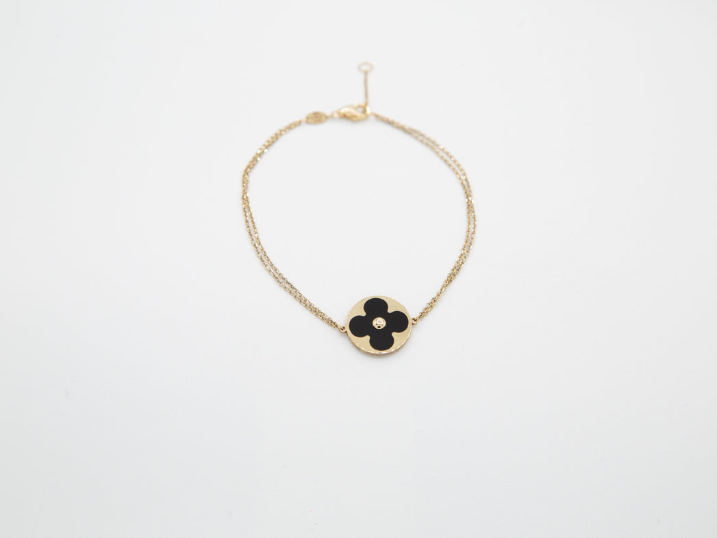 Bracelet en or 10k avec motif de trèfle à 4 feuilles