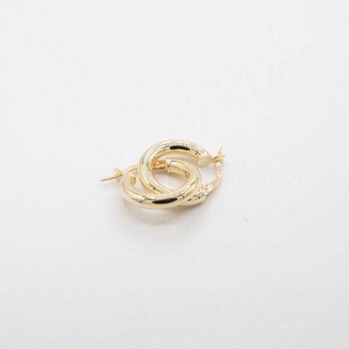 Boucles d'oreilles tube en or 10K, créoles épaisses 3mm