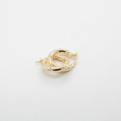 Boucles d'oreilles tube en or 10K, créoles épaisses 3mm