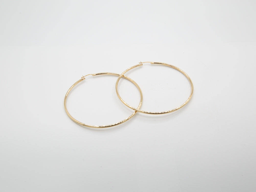 Boucles d'oreilles créoles en or 10k