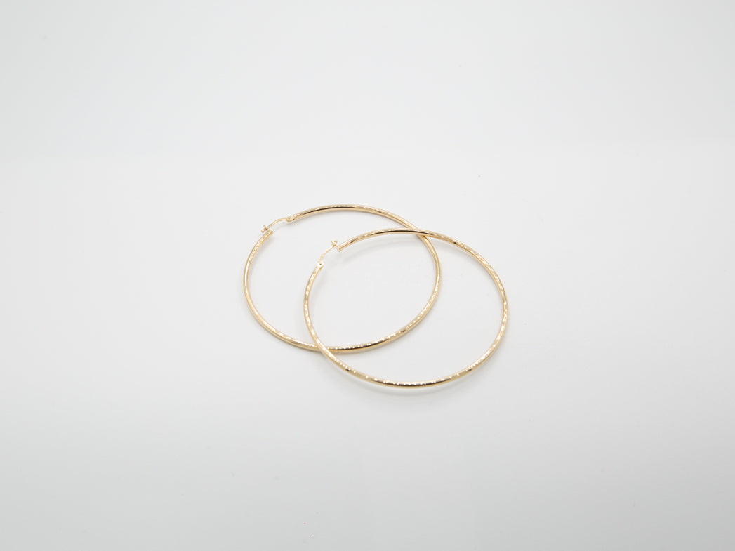 Boucles d'oreilles créoles en or 10k