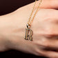 10K Yellow Gold Initial Pendant / Necklace with One Letter Pendant