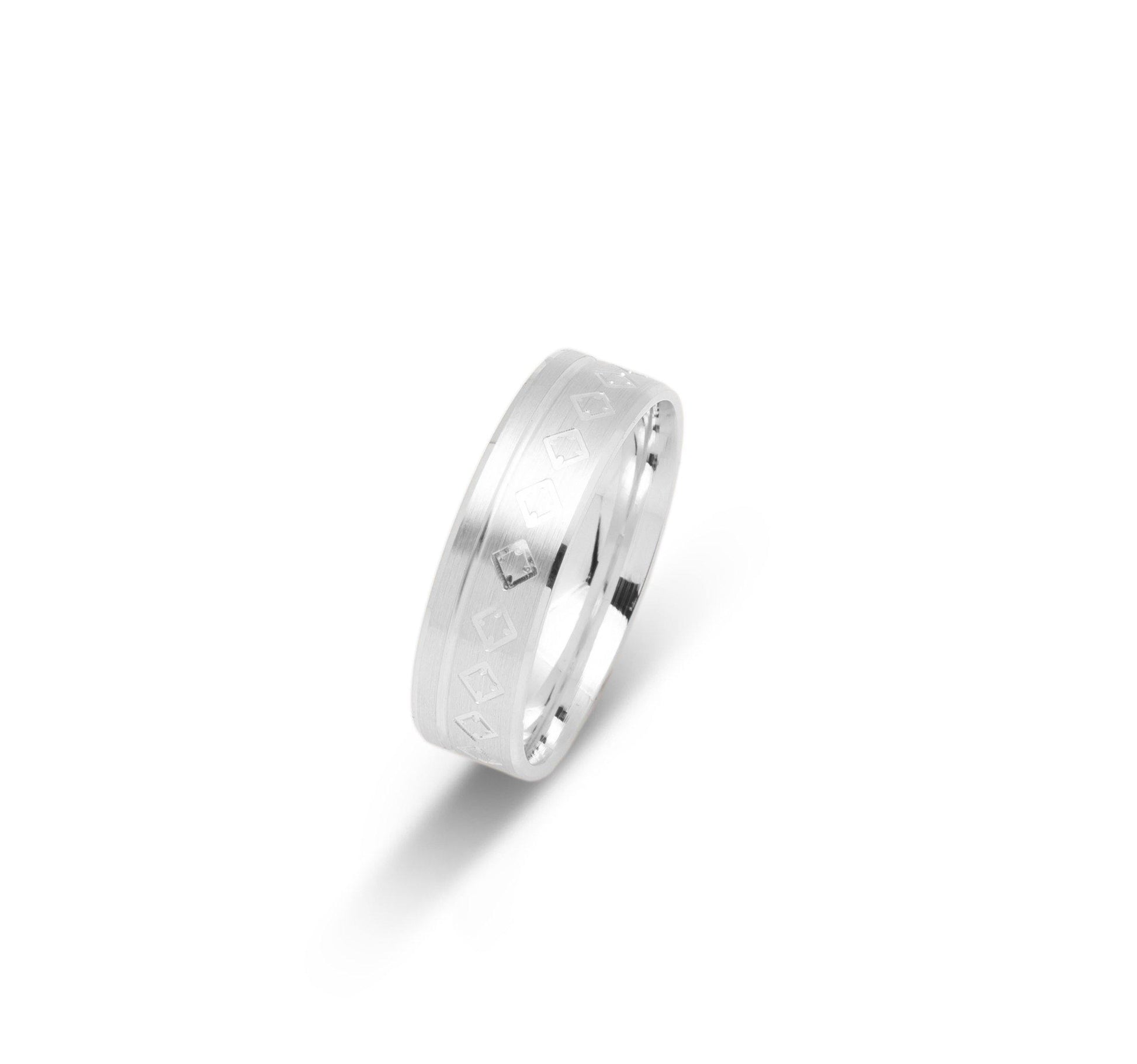 VK-3032 | Anneau de mariage pour hommes et femmes | Multiples losanges - Bijouterie Viko