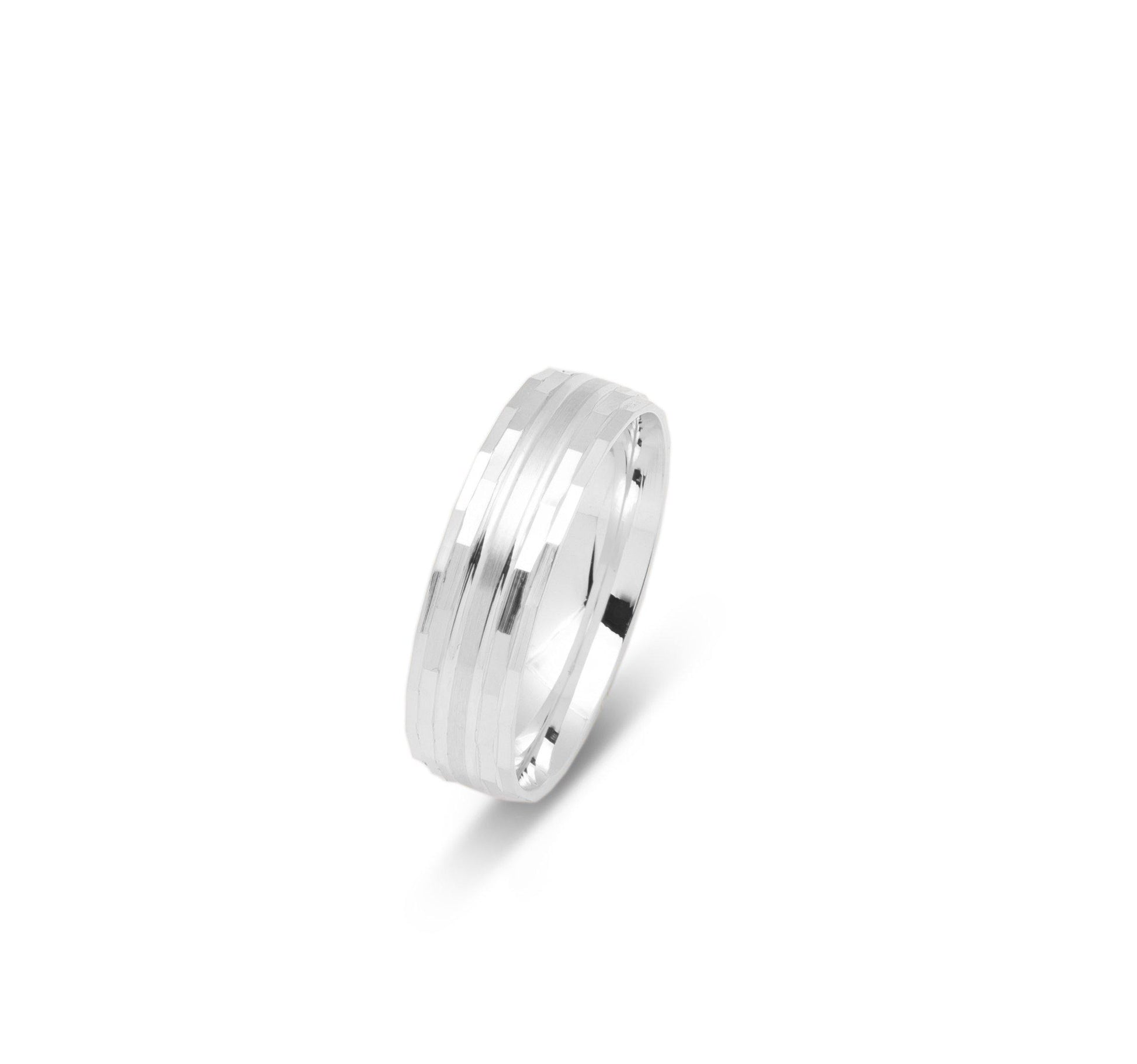 VK-3033 | Anneau de mariage pour hommes et femmes | Multifacettes - Bijouterie Viko