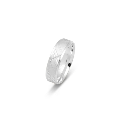 VK-3046 | Anneau de mariage pour hommes et femmes | Effet glacé - Bijouterie Viko