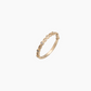 Semi-eternity ring in gold and natural round marquise-effect diamonds