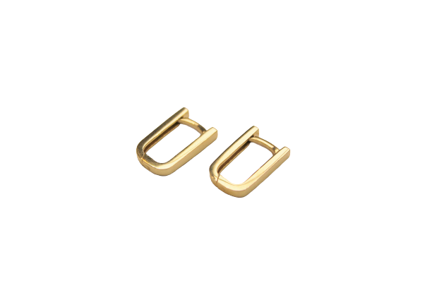 KAYLA | Boucles d'oreilles rectangulaires en or 10k